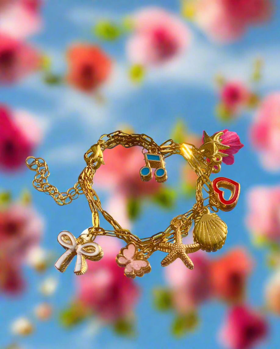Hearts 4 Hibiscus 🌺 Charm Bracelet