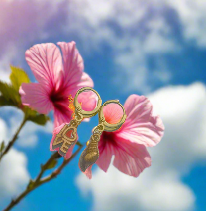 Hearts 4 Hibiscus 🌺 Huggie Earrings